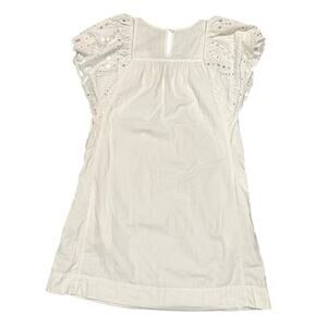 La Fée Maraboutée White Flutter Sleeve Dress, FR 38 (US M)